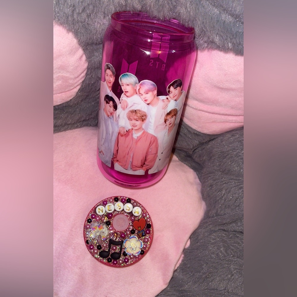 Glass bts cup